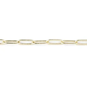 11.9mm Gold Plated Paperclip Cable Chain