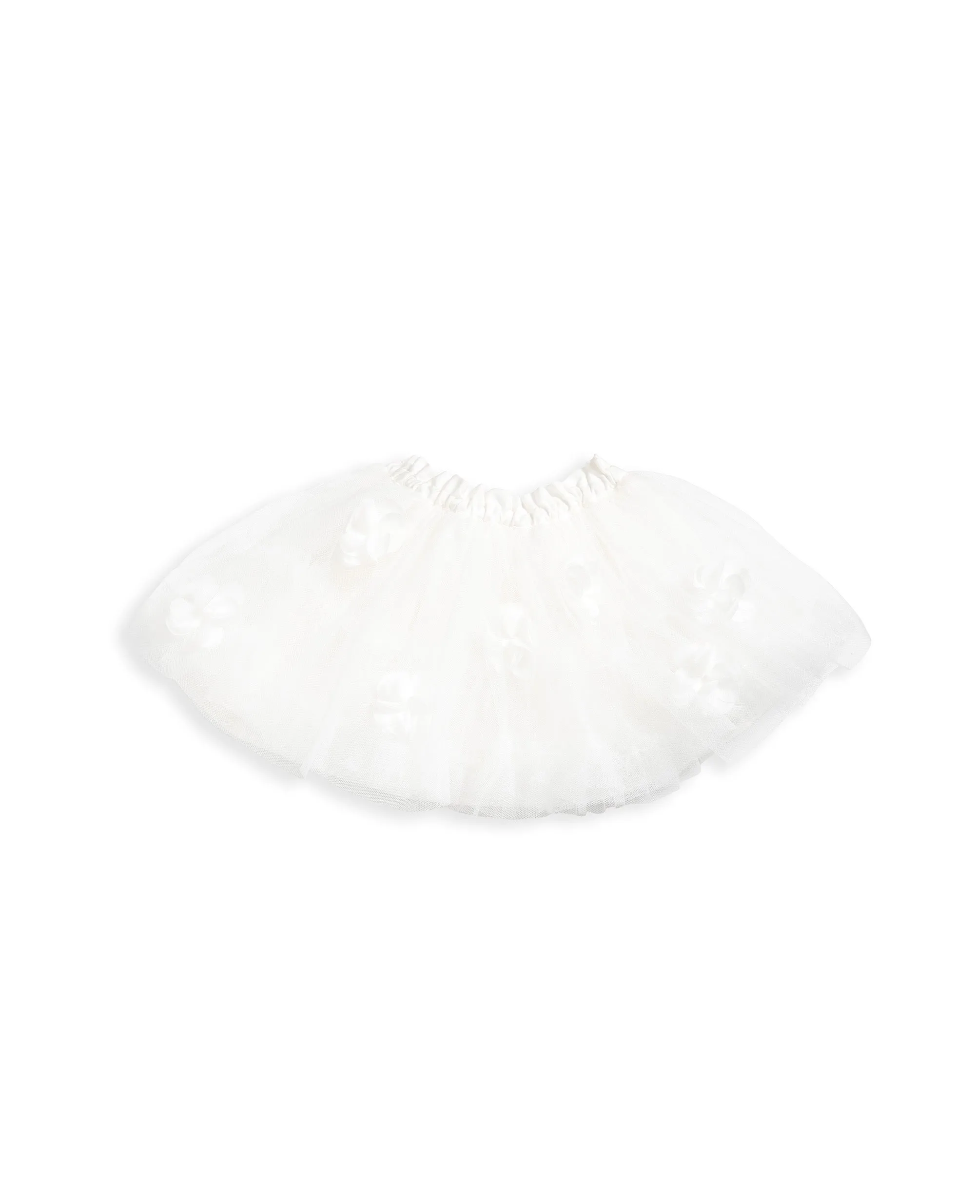 3D Flower Tutu - White