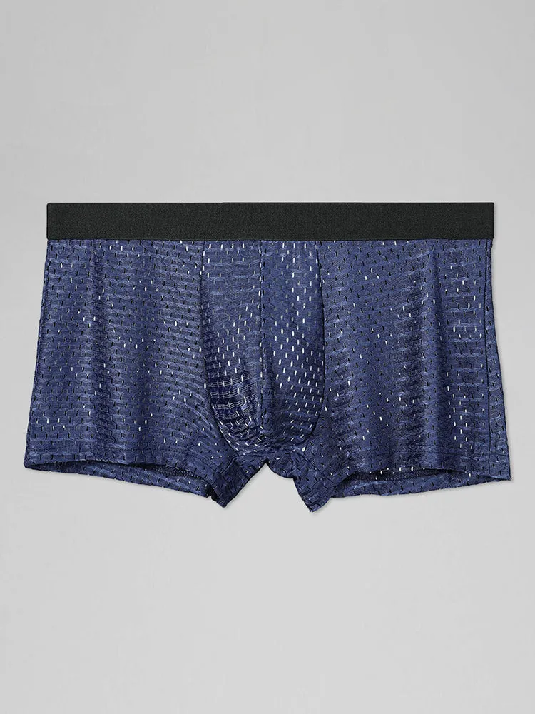 4 Pack Cool Mesh Ice Silk Men's Trunks