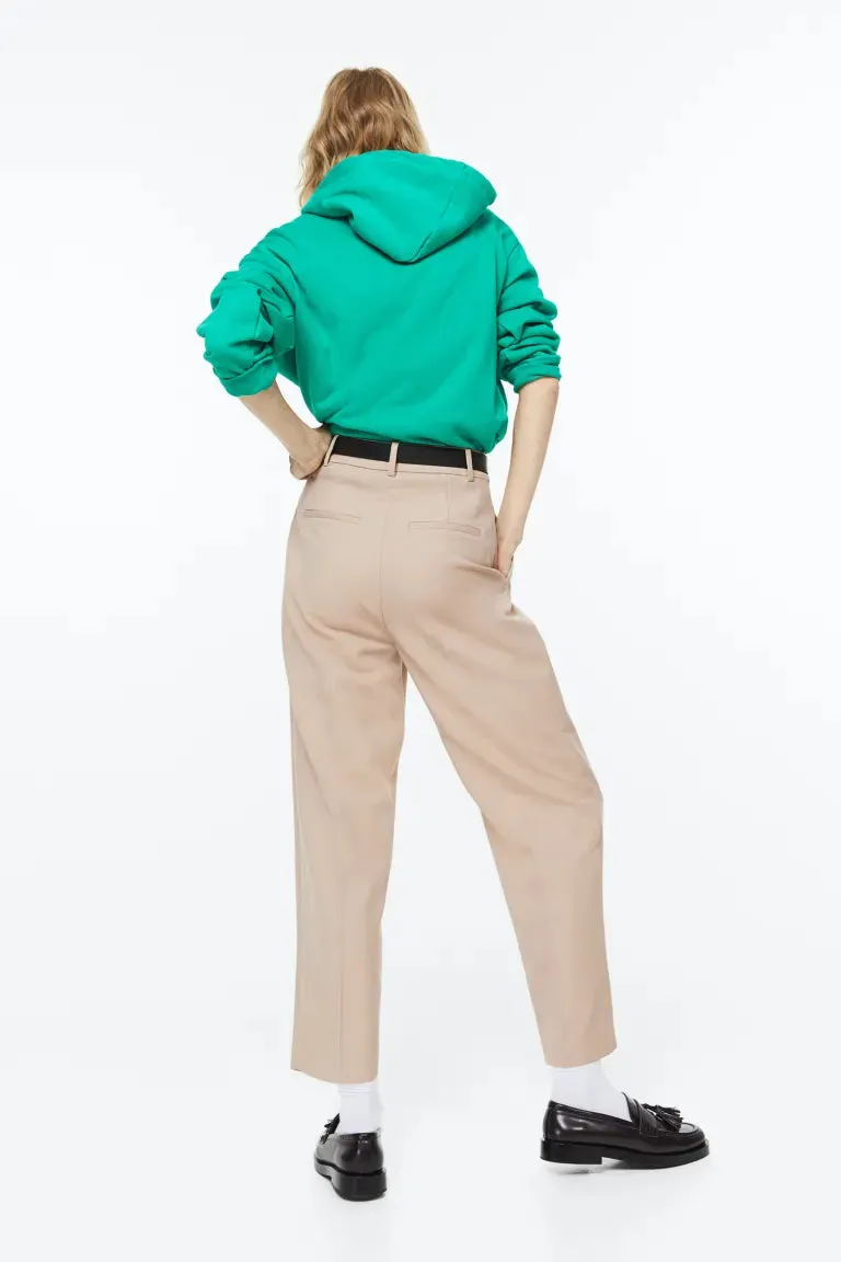 Ankle-length trousers H&M, beige