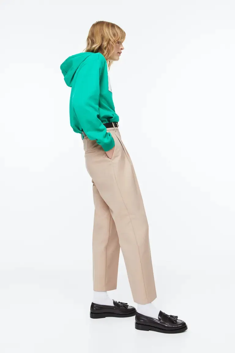 Ankle-length trousers H&M, beige