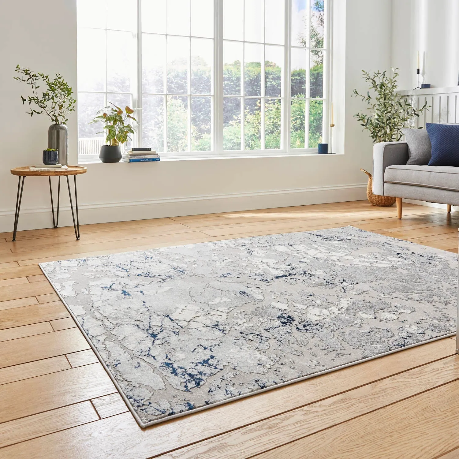 Apollo 2677 Grey/Navy Rug