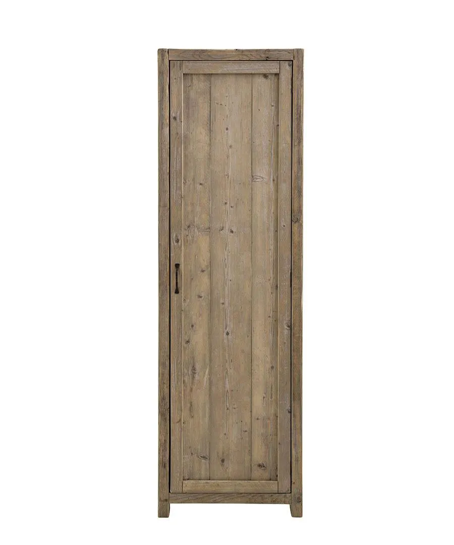 Armadio con anta e ripiani interni in legno stile country decorazioni interne cm 59x20x190h