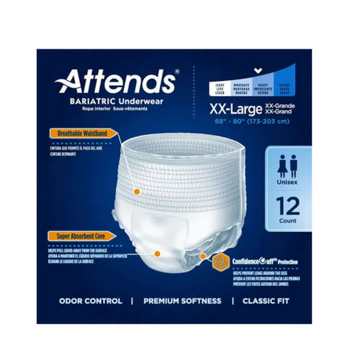 Attends Pull On Bariatric Adult Absorbent Underwear