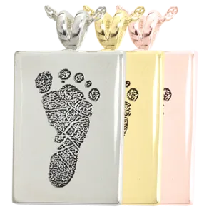 B&B Footprint/Handprint/Pawprint Rectangular Pendant