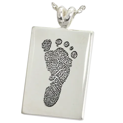 B&B Footprint/Handprint/Pawprint Rectangular Pendant