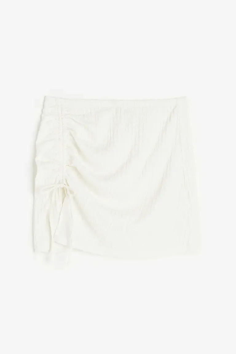 Beach skirt with drawstring H&M, white