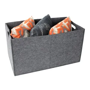 Bins & Things Large Felt Folding Storage Basket (27.5 x 15 x 15 Inches) Thick Felt Home