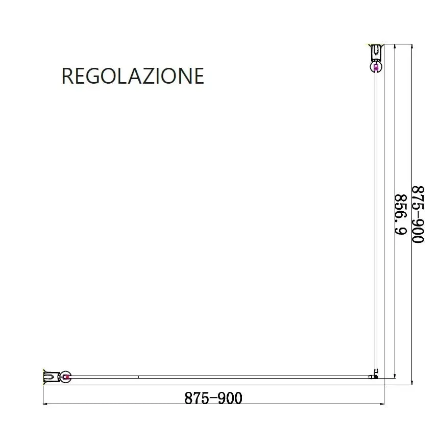 Box Doccia Satinato H200 Doppia Battente Totale Apertura Interna Esterna