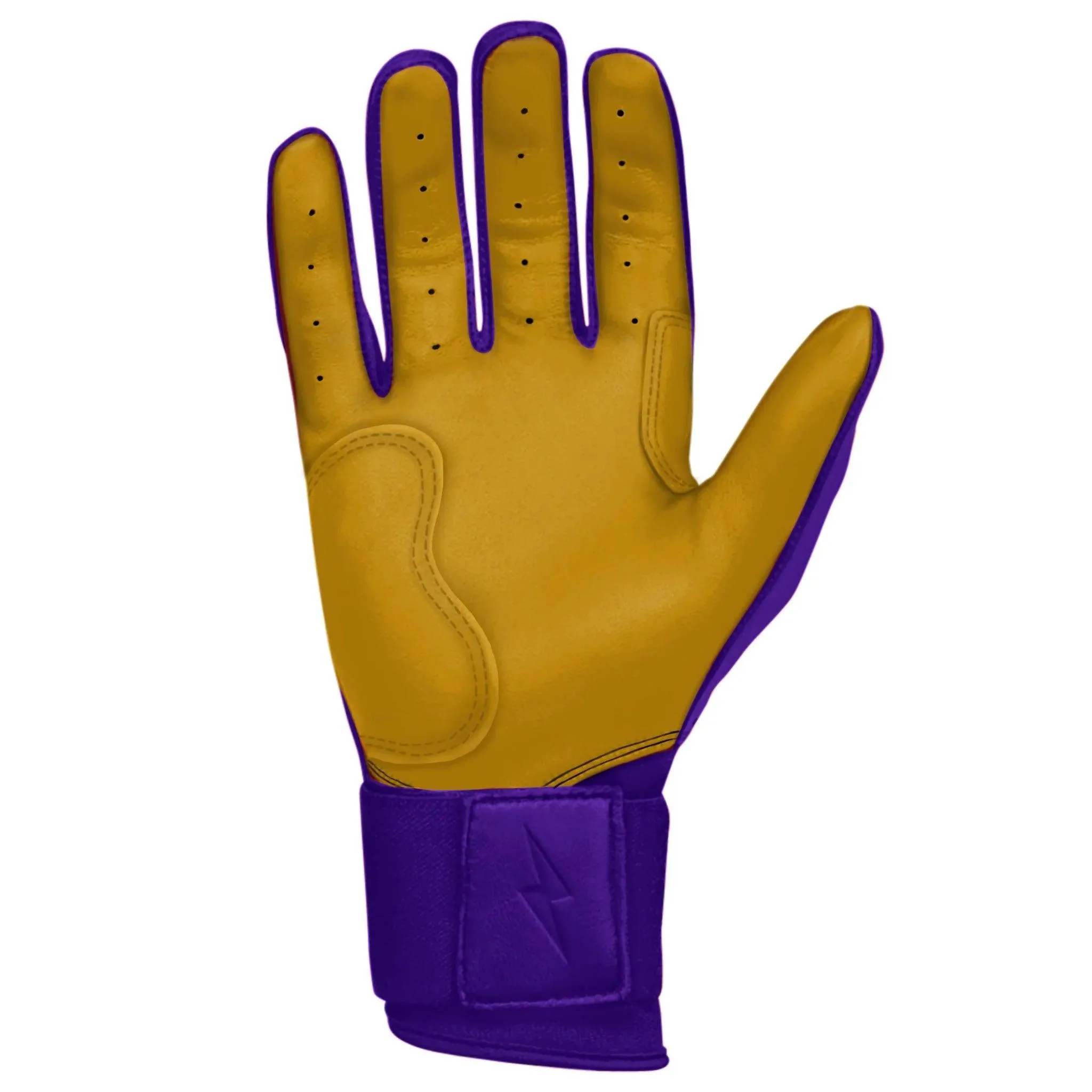 Bruce Bolt PREMIUM PRO Long Cuff Batting Gloves: Purple