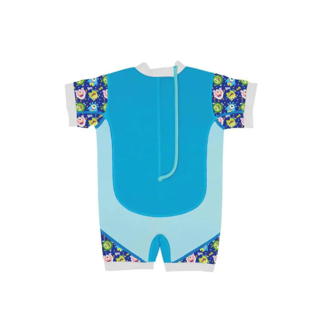 Cheekaaboo Chittybabes Baby Thermal Swimsuit UPF50  Blue Monster