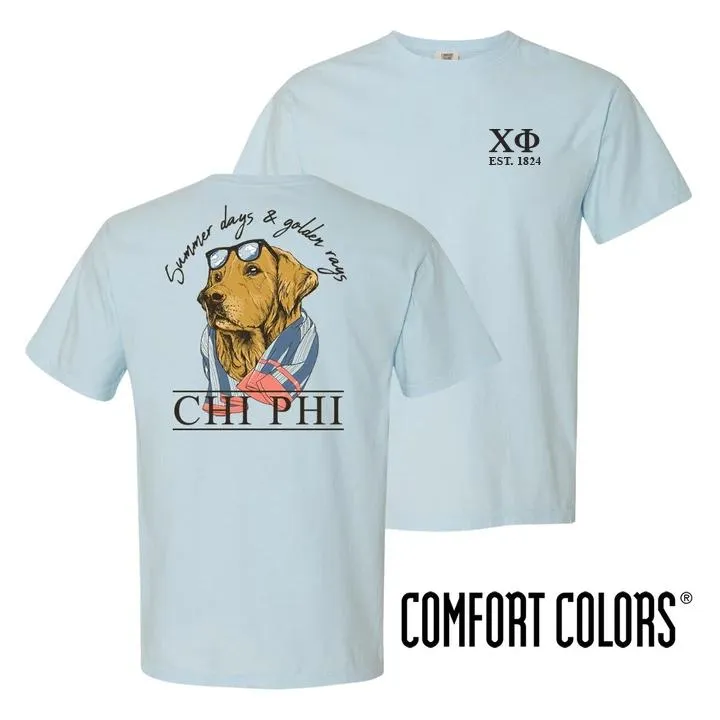 Chi Phi Blue Comfort Colors Retriever Tee