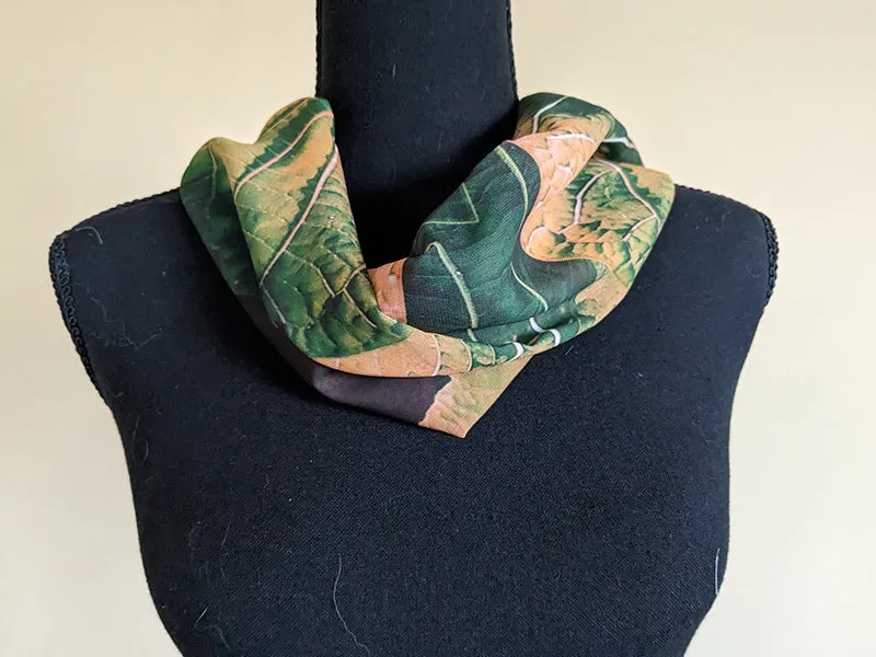 Chiffon Scarf - Rainforest (Green&Peach)