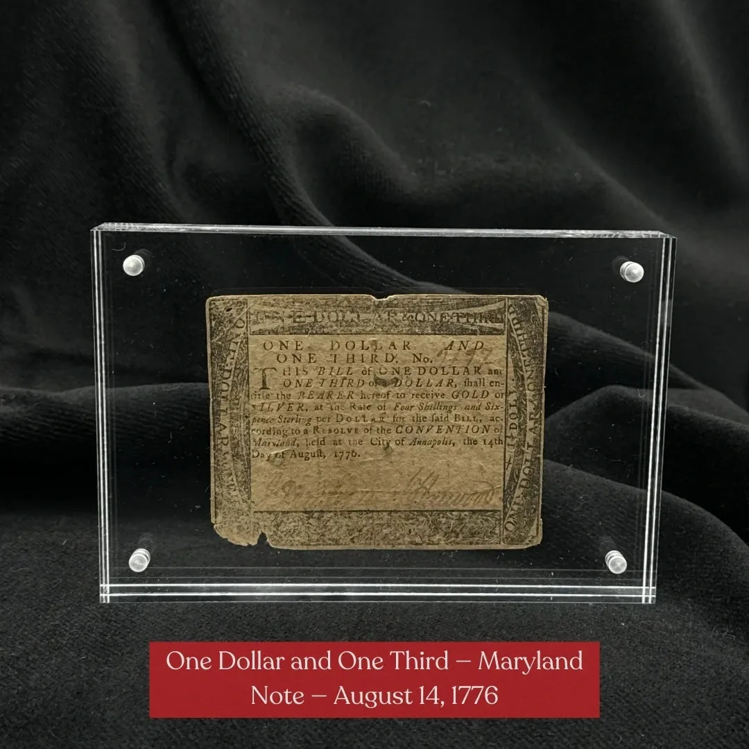 Colonial Currency from 1774 to 1786—Including one signed by a signer of the Declaration