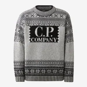 C.P. Company Wool Jacquard Logo Knit