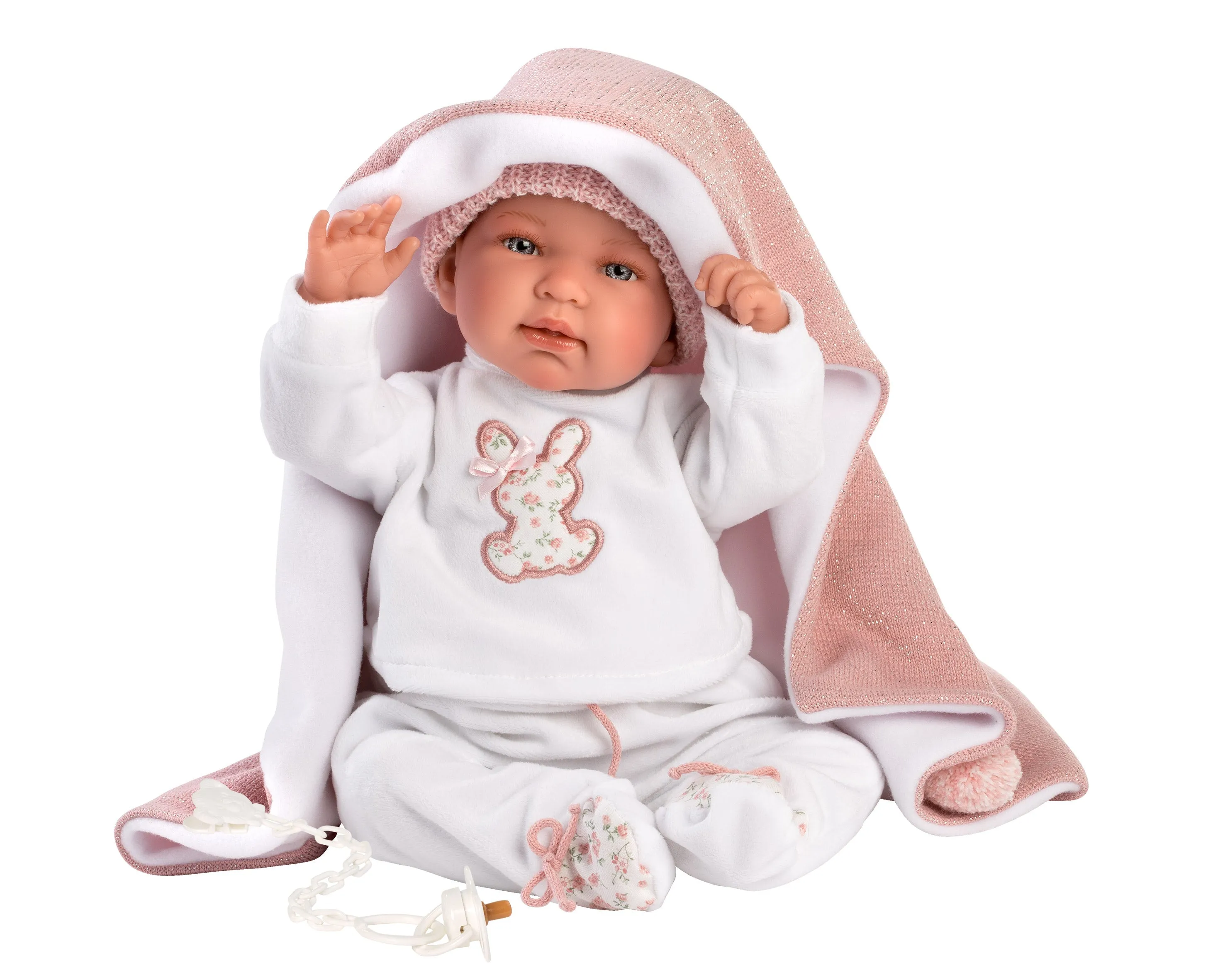 Crying Newborn Doll with Blanket | Soft Body 17.3" | Tina