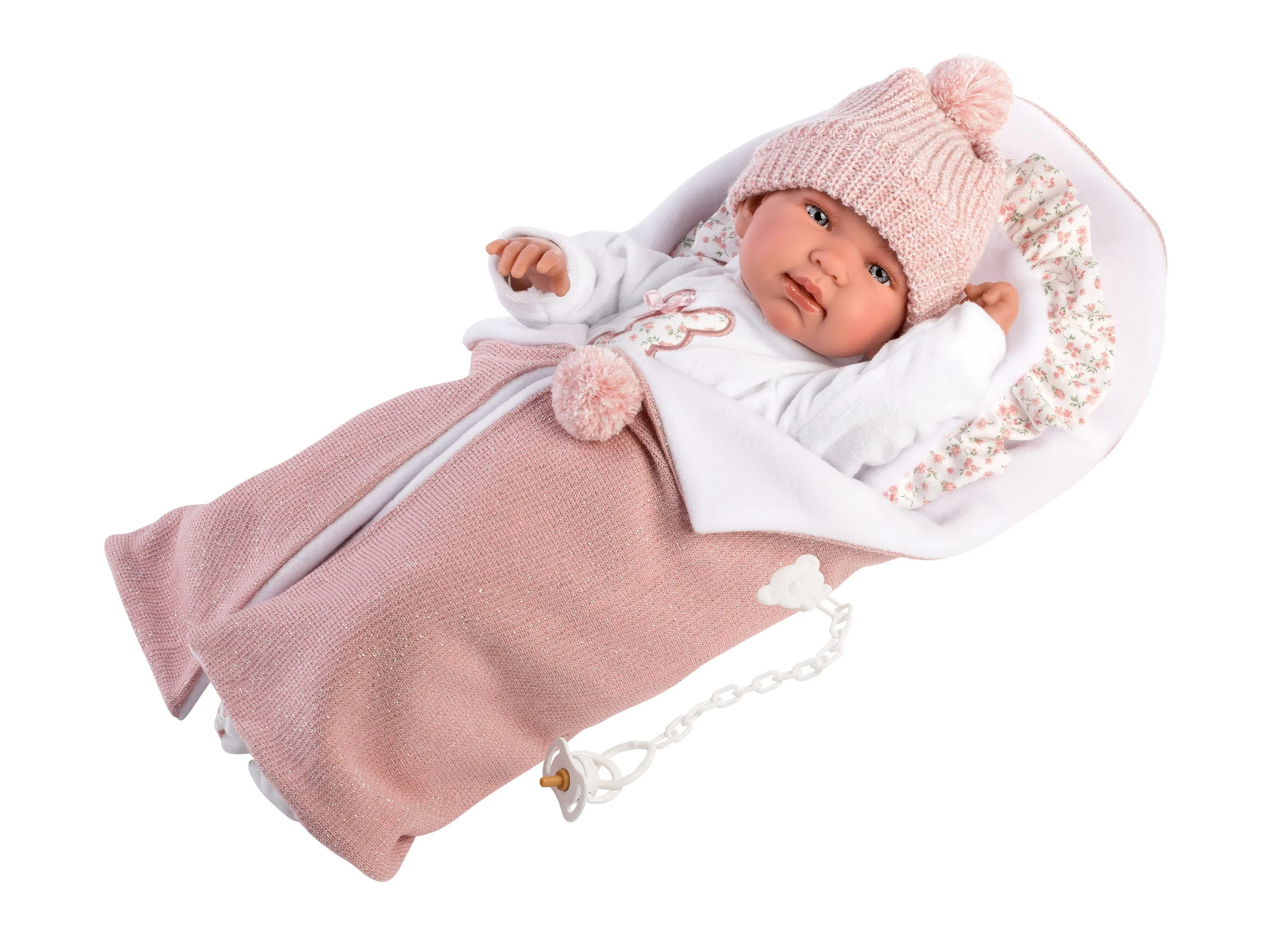 Crying Newborn Doll with Blanket | Soft Body 17.3" | Tina