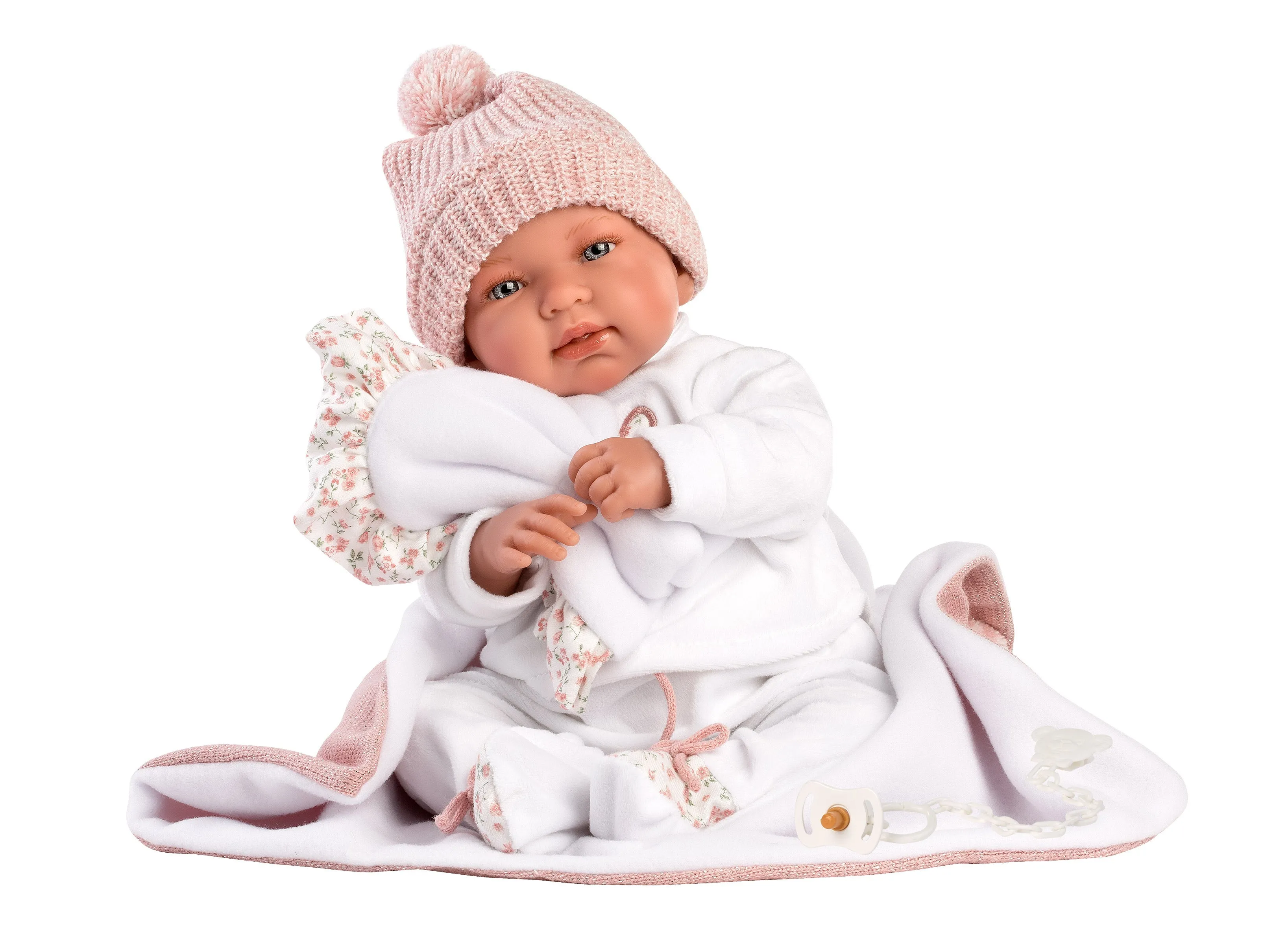 Crying Newborn Doll with Blanket | Soft Body 17.3" | Tina