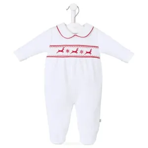 Dandelion Leaping Reindeer Velour Sleepsuit