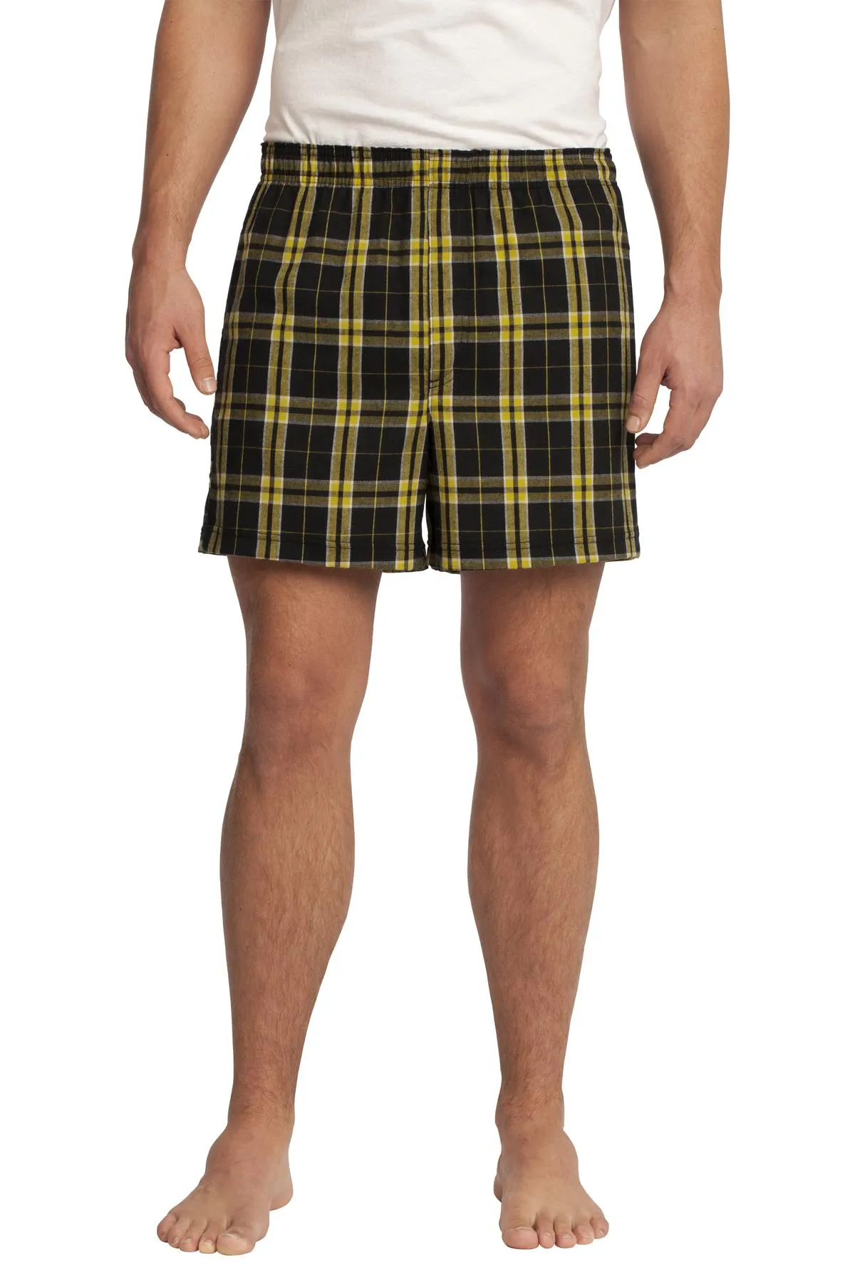 District Young Men's Flannel Plaid Boxer. DT1801