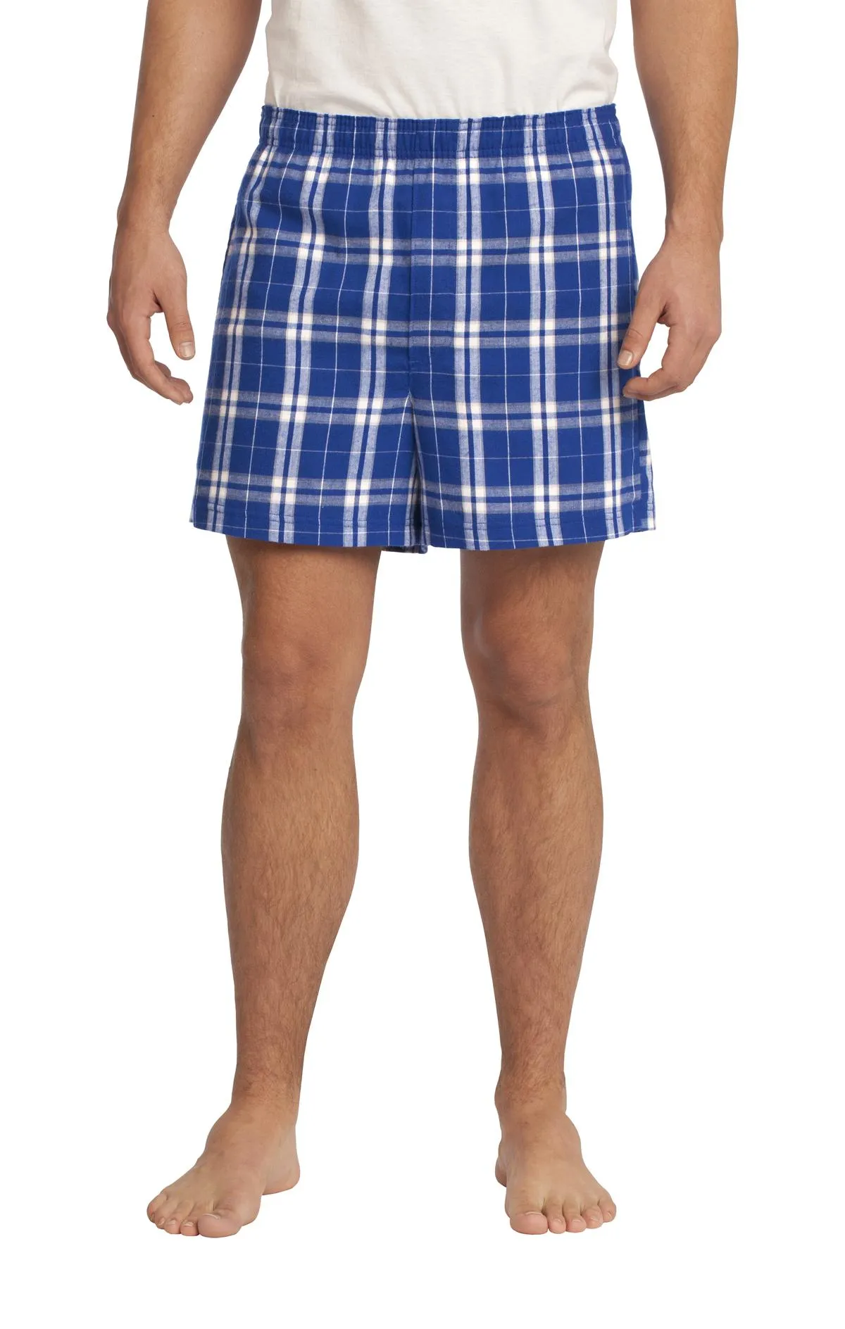 District Young Men's Flannel Plaid Boxer. DT1801