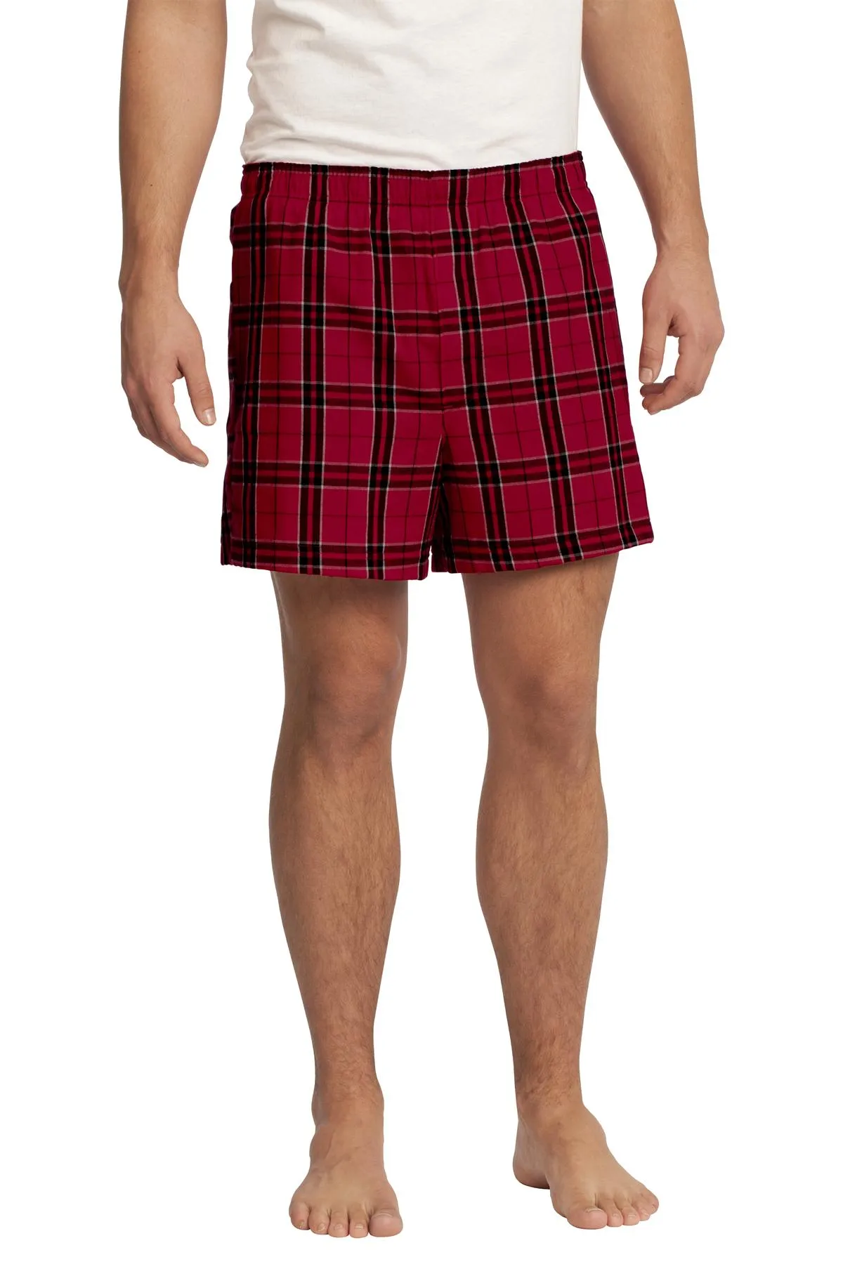 District Young Men's Flannel Plaid Boxer. DT1801