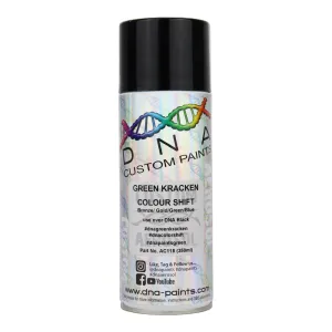 DNA PAINTS Colour Shift Pearl (Bronze/Gold/Green/Blue) Spray Paint 350ml Aerosol Green Kraken