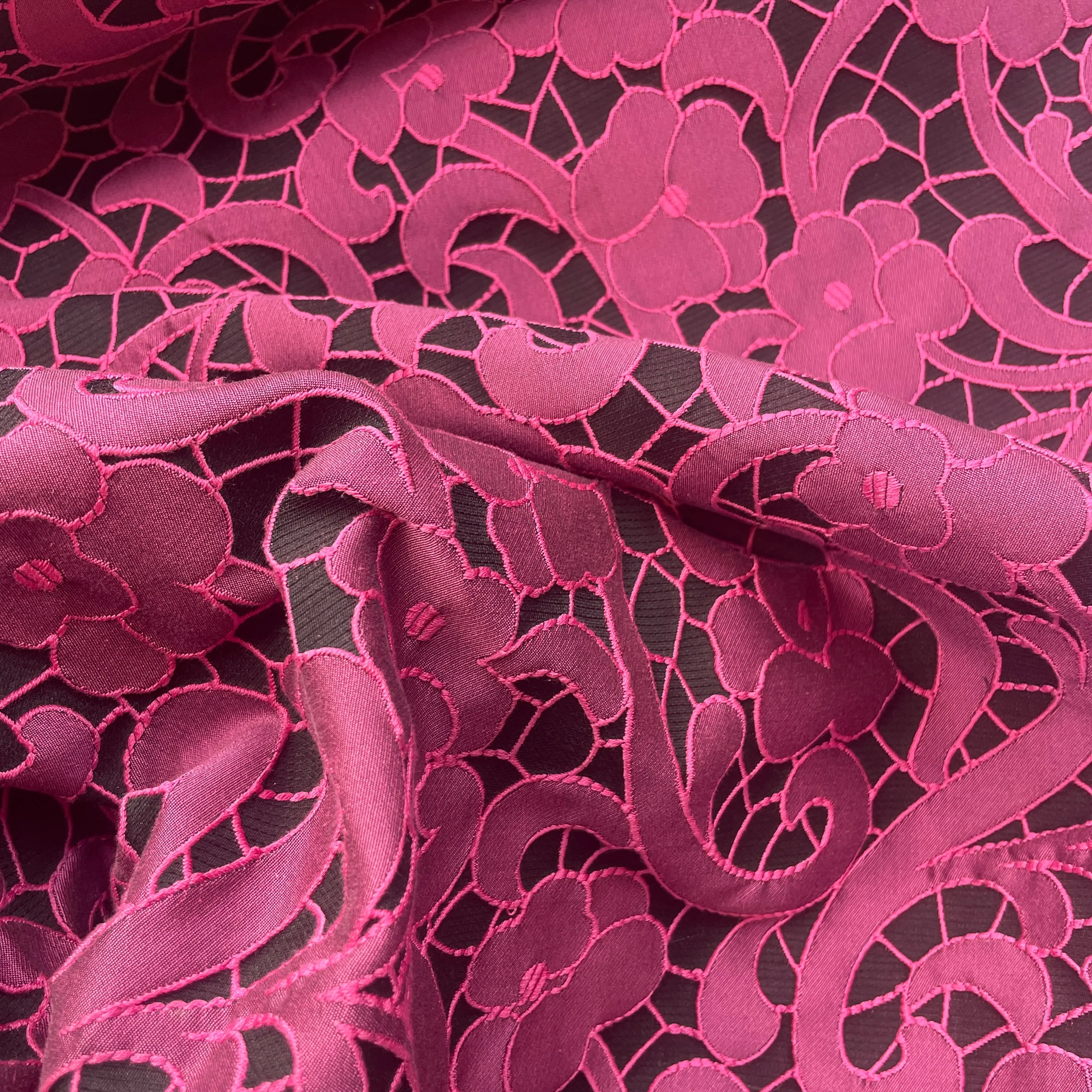 DOLCE AND GABBANA Fuchsia trellis Brocade