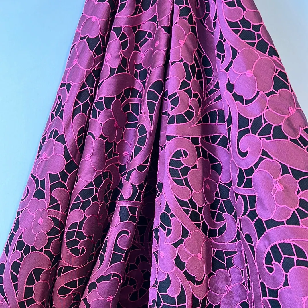 DOLCE AND GABBANA Fuchsia trellis Brocade