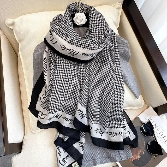 Fashion Silk Scarf Printed Bandana Shawl #LZ021