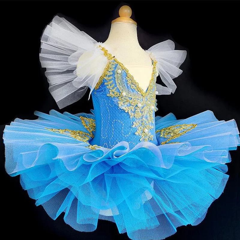 Girls Sequin Ballerina Tutu Princess Dress Dance Costume