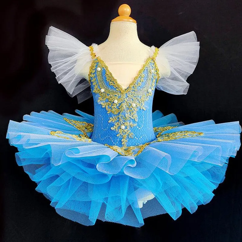 Girls Sequin Ballerina Tutu Princess Dress Dance Costume