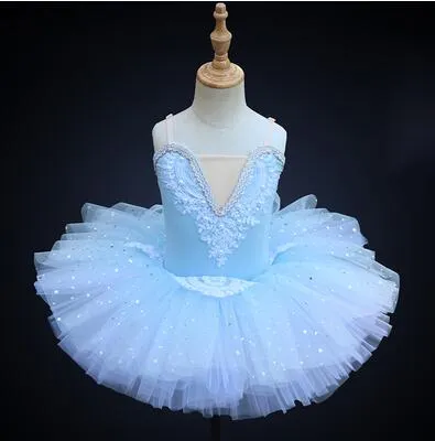 Girls Sequin Ballerina Tutu Princess Dress Dance Costume