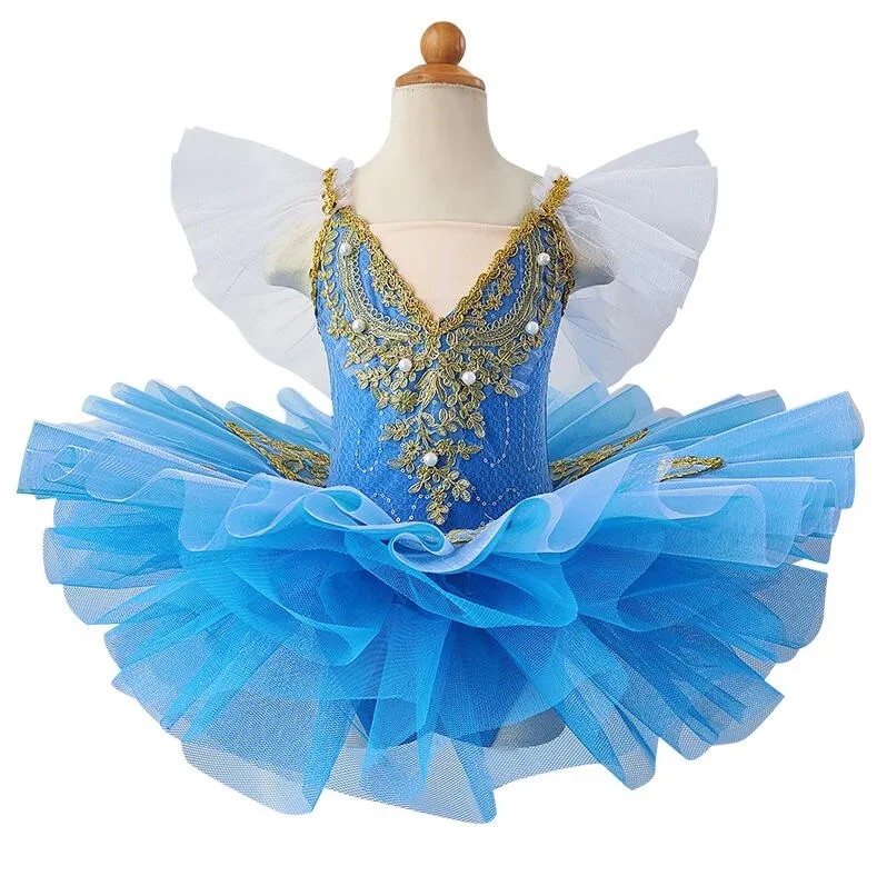 Girls Sequin Ballerina Tutu Princess Dress Dance Costume