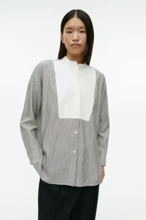 H&M Contrast Design Overall Shirt, White