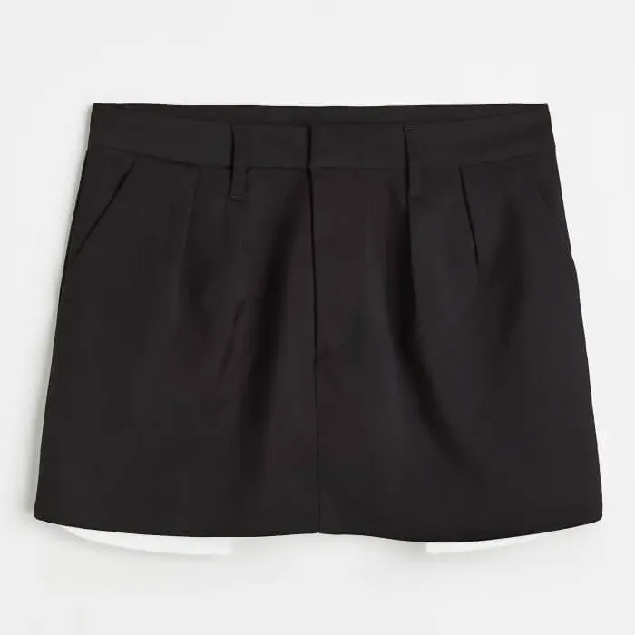 H&M Mini Twill Skirt, black