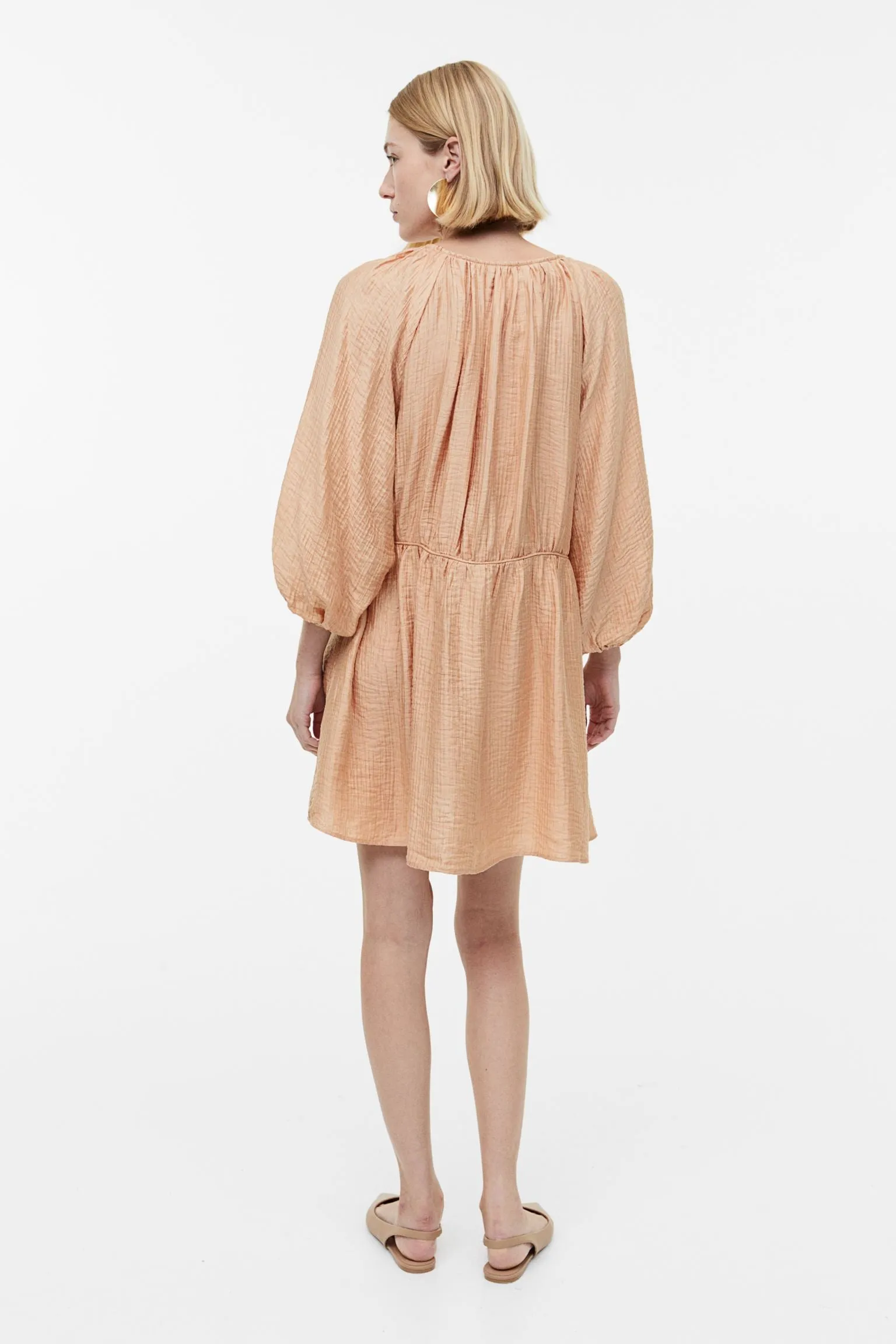 H&M Oversized Lyocell-blend dress, beige