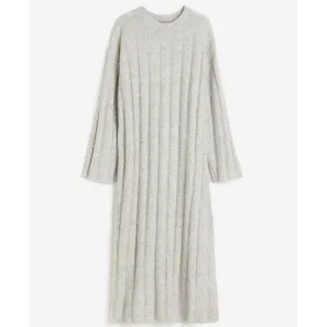 H&M Oversized Rib-knit dress, light beige