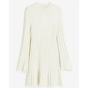 H&M Ribbed Knit dress, cream