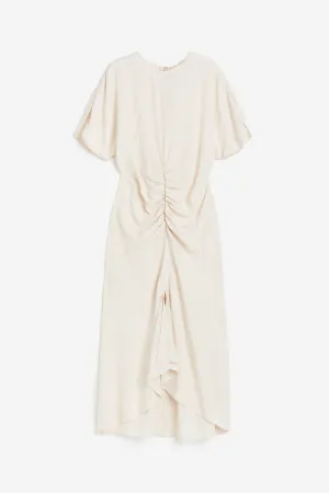 H&M Slit-sleeved dress, cream