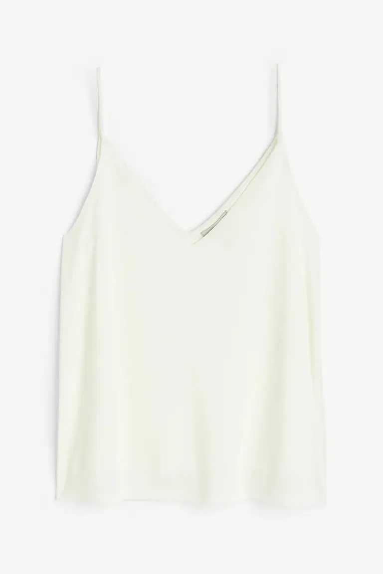 H&M V-neck tank top, cream