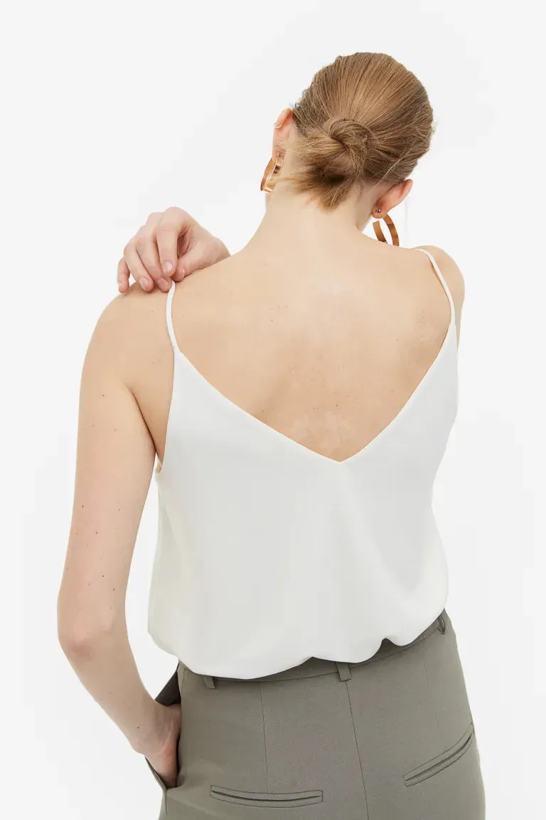 H&M V-neck tank top, cream