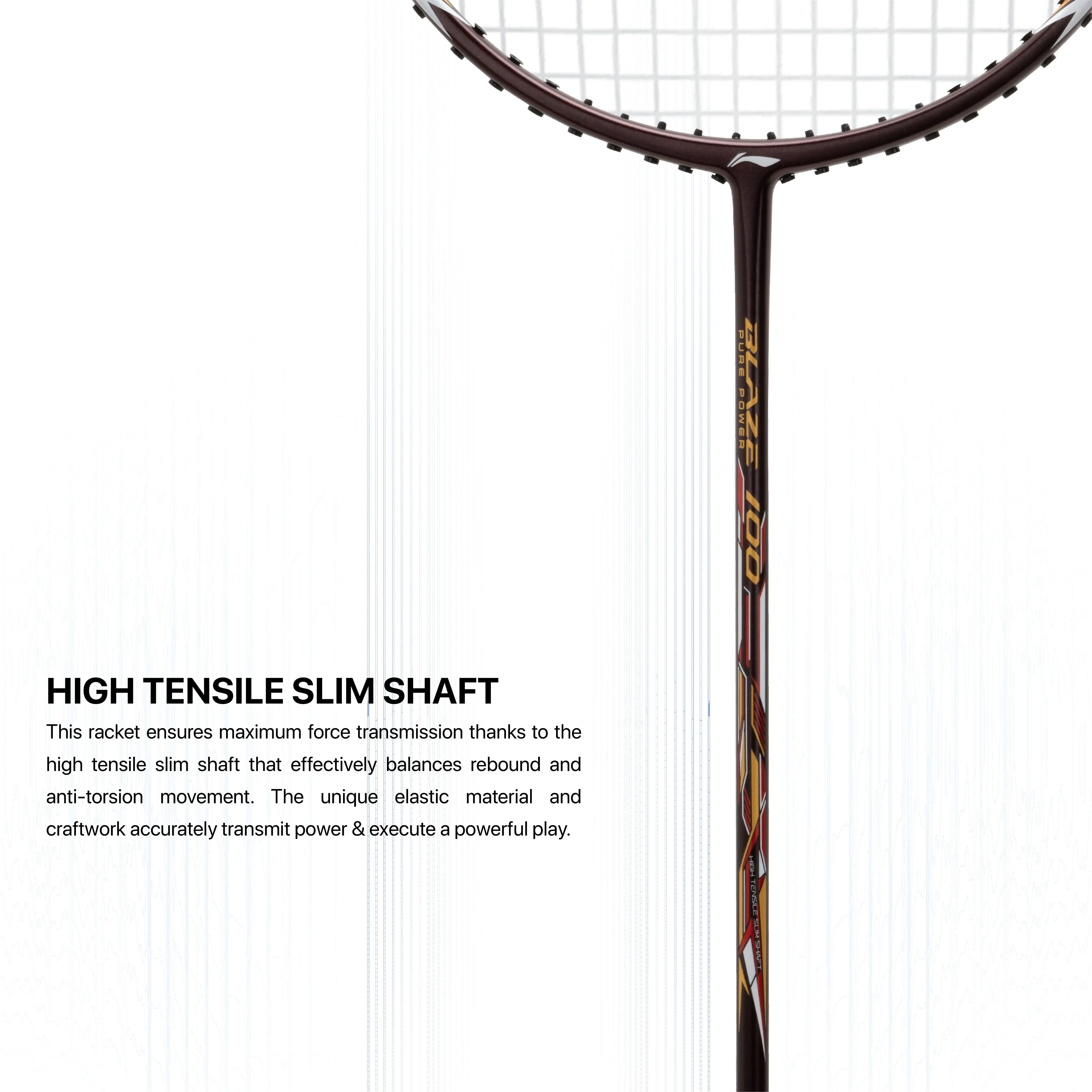 Li-Ning Blaze 100 Strung Badminton Racquet (Gold)