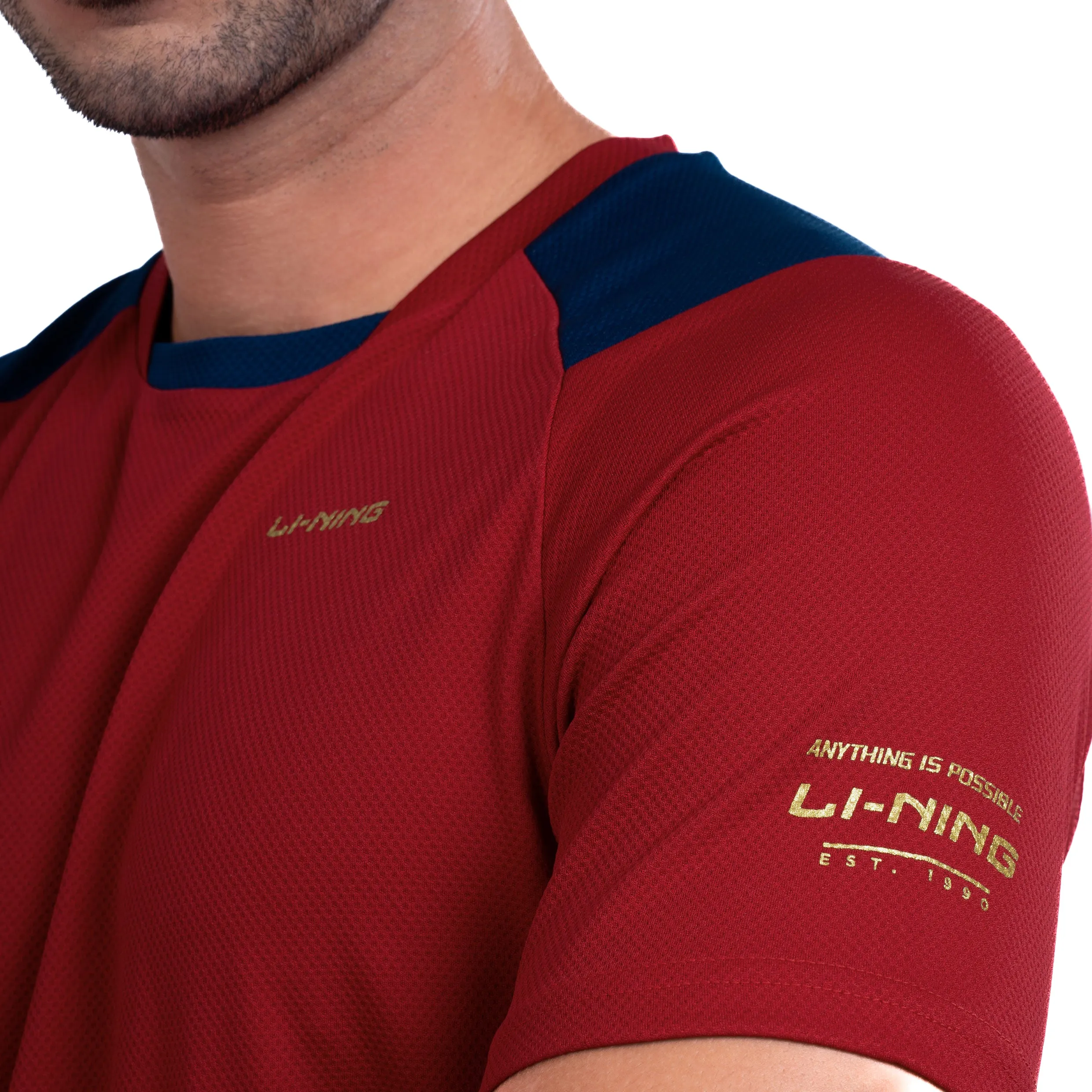 Li-Ning Flip Side T-Shirt (MAROON ; 2XL)