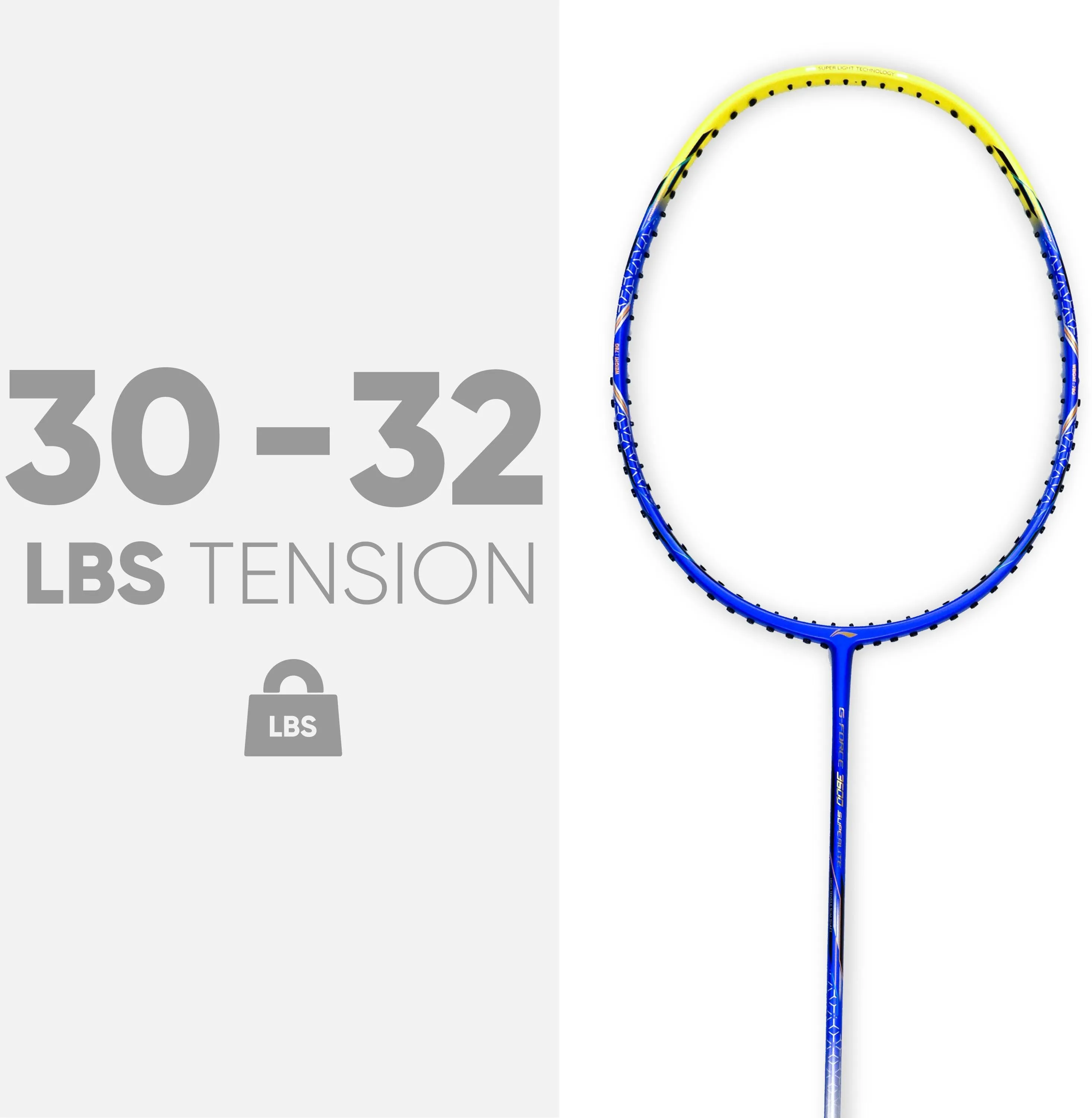 Li-Ning G-Force 3600 Superlite Unstrung Badminton Racquet (Blue / Yellow)