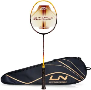 Li-Ning G-Force 5800 Superlite / 78 grams / G6 Unstrung Badminton Racquet (Black / Yellow / Red)