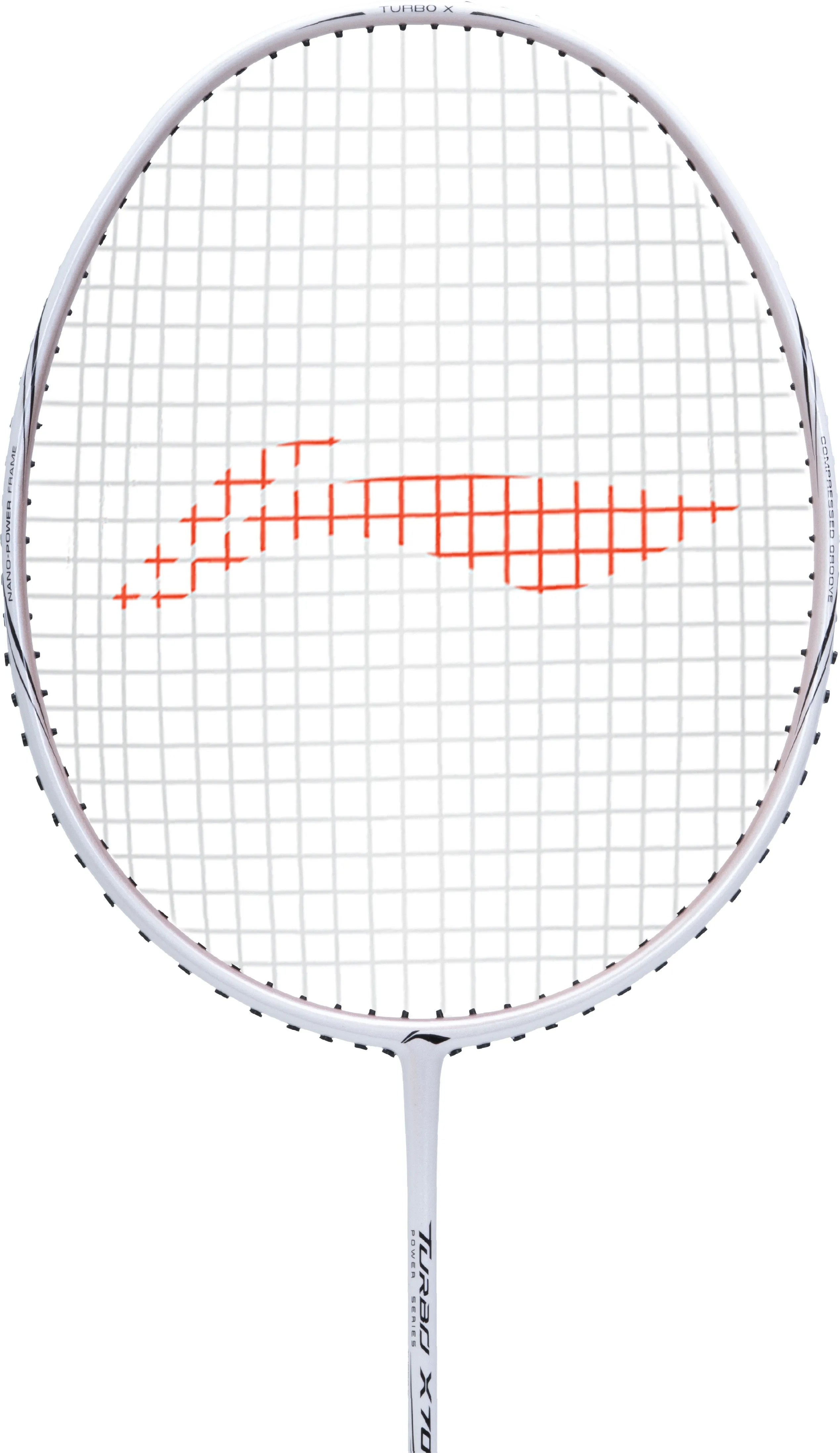 Li-Ning Turbo X 70 G5 Strung Badminton Racket (White, Black) Strung Badminton Racquet (White / Black)