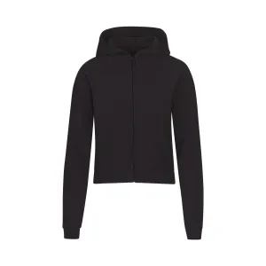 LOGO POINTELLE ZIP HOODIE | SOOT