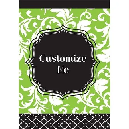 Magnolia  Garden Flag - Black/Green Floral Design