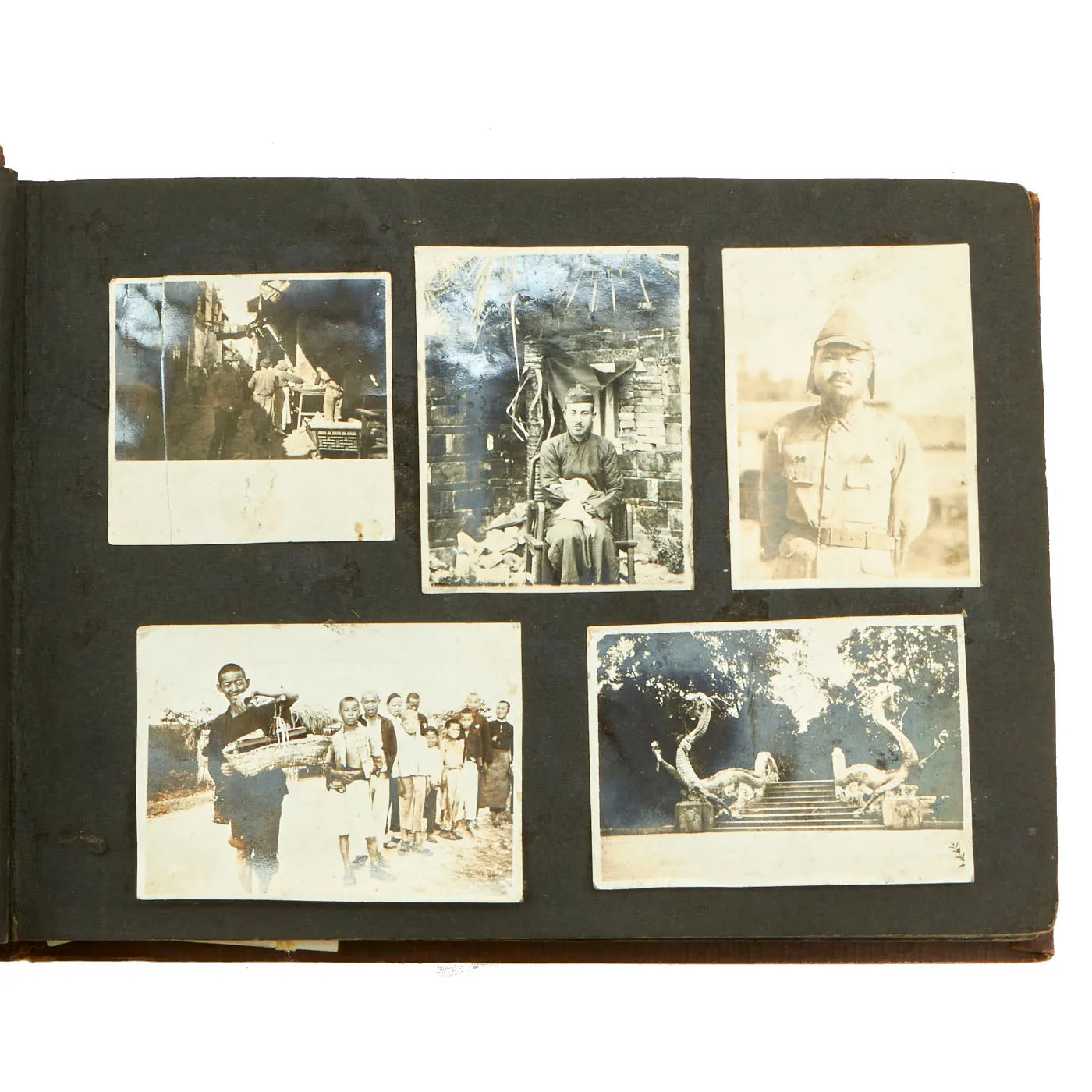 Original Japanese WWII Second Sino-Japanese War “China Incident Memorial” Personal Photo Album - 114 Pictures